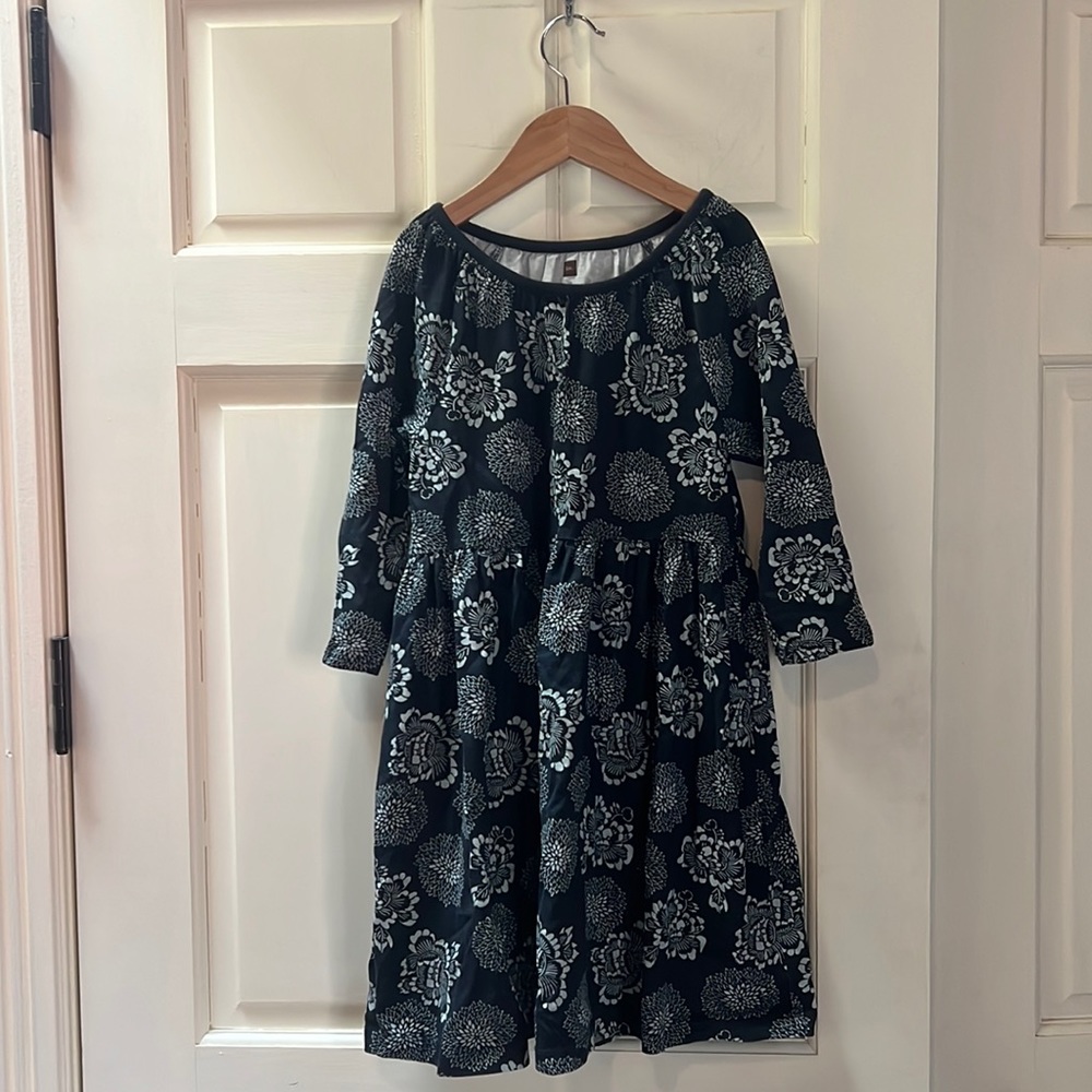 Tea Collection Navy Floral Tunic Dress